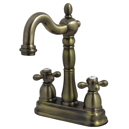 Kingston Brass Bar Faucet W/out Pop-Up Rod, Antique Brass KB1493AX